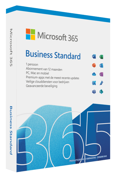 Microsoft 365 Business Standard 1 licentie(s) Abonnement Nederlands 1 jaar 