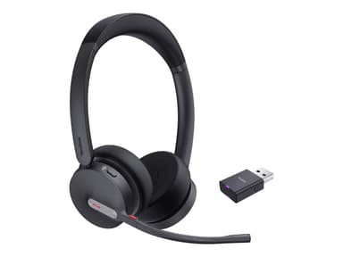 Yealink WH64 Hybrid Dual Teams Headset Draadloos Hoofdband Kantoor/callcenter Micro-USB Bluetooth Zwart USB Type-A Microsoft Teams Zwart