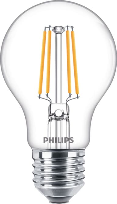 Philips LED E27 Klot Klar 4.3W (40W) 470 Lumen 2-Pack 