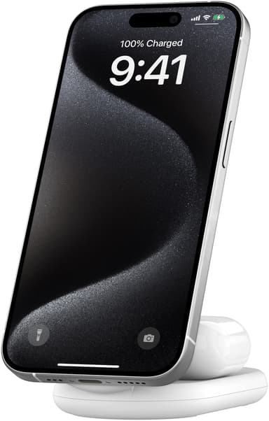 Belkin Magnetic 2-in-1 Stand Qi2 1.5m Hvit