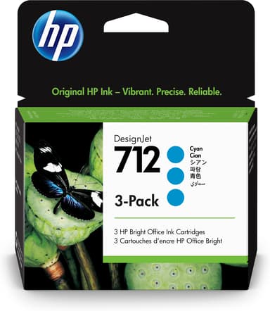 HP Inkt Cyaan 712 29ml 3-Pack