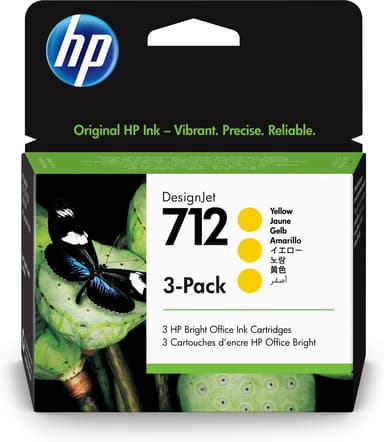 HP Blæk Gul 712 29ml 3-Pack 