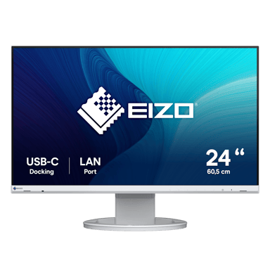 EIZO FlexScan EV2490-WT LED display 60,5 cm (23.8") 1920 x 1080 piksler Full HD Hvit 23.8" 1920 × 1080pixels IPS 16:9 60Hz