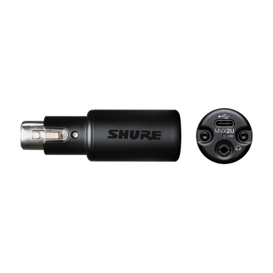 Shure MVX2U audiotallennuksen liittymä 