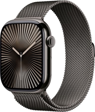 Apple Watch Series 10 GPS + Cellular 46mm Slate Titanium Case with Slate Milanese Loop - M/L 