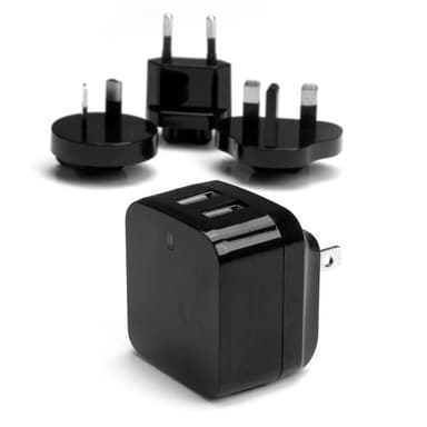 Startech Dual Port USB Wall Charger 17W/3.4A Zwart
