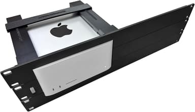 Direktronik 19" paneeli 3U musta ja kiinnike Apple Mac Studiolle