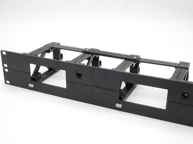 Direktronik 19" Panel 2U Black med brakett for 2 x Apple Mac Mini M4 