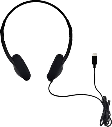 Acutek ON-EAR HEADPHONE H836 USB-C Dynamic USB-C Musta