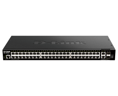 D-Link DGS-1520-52 nettverkssvitsj Håndtert L3 10G Ethernet (100/1000/10000) 1U Sort