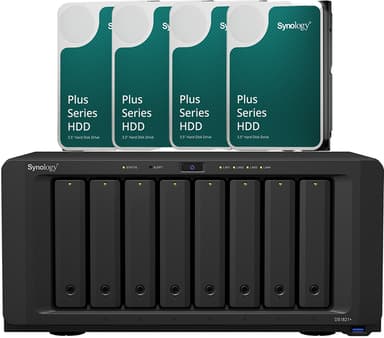 Synology DS1821+ med 4 förinstallerade 8TB-enheter (32TB) 