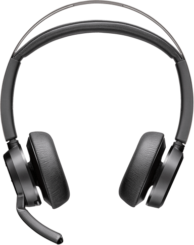 HP Poly Voyager Focus 2 med laddningsställ USB Type-C Svart UC, Microsoft Teams
