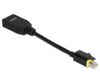 Delock 65978 videokaapeli-adapteri 0,15 m Mini DisplayPort DisplayPort musta 0.15m Mini DisplayPort DisplayPort Musta