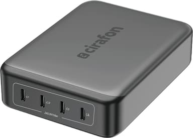 Cirafon 240W USB-C Multiport Charger - Fast Charging for Laptop & Mobile Grå