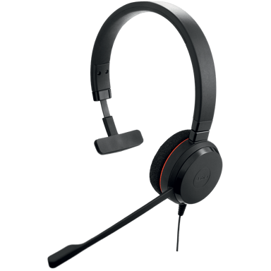 Jabra Evolve 20 Mono USB-A, USB-C Microsoft Teams Svart