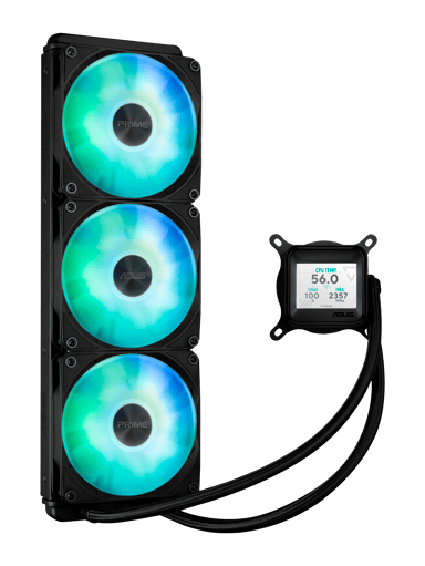 ASUS PRIME LC 360 ARGB LCD AIO WATER COOLER AiO væskekjøler Sort