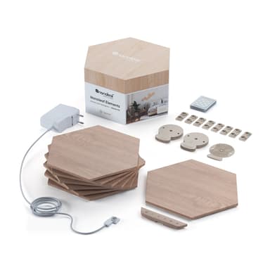 Nanoleaf Elements Wood Lock Hexagons startpakke med 7 paneler 