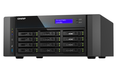 QNAP TS-H1277AFX-R7-32G NAS- & lagringsservrar Tower AMD Ryzen™ 7 32 GB DDR5 0 TB QuTS hero Svart