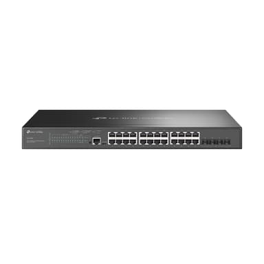 TP-Link Omada SG3428MP nettverkssvitsj Håndtert L2+ Gigabit Ethernet (10/100/1000) Strøm over Ethernet (PoE) 1U Sort 