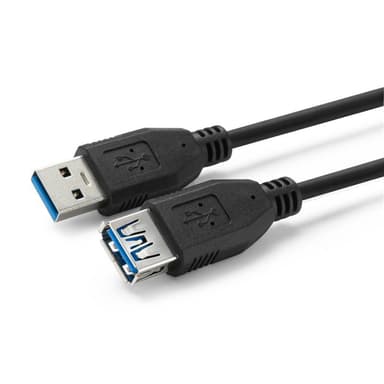 Microconnect USB-A  3.2 Gen1 Extension 2m USB-A USB-A Svart