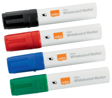 Nobo PENS GLIDE LARGE CHISEL MIX 4PCS - WHITEBOARD 