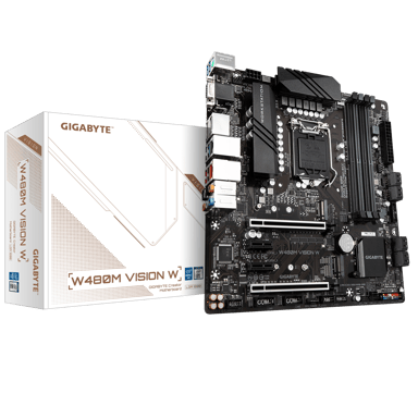 ASRock GIGABYTE W480M VISION W moderkort Intel W480 Express LGA 1200 (Socket H5) micro ATX LGA 1200 Micro-ATX