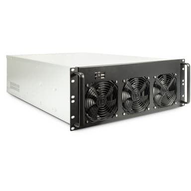 Inter-Tech 4F28 Mining Rack 4U 19" Rack Silver Svart