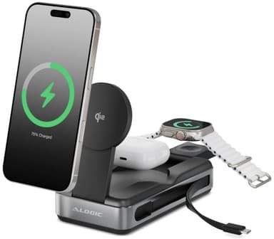 Alogic Roam Powerbank Qi2 100w 21000, 77mAh Sort