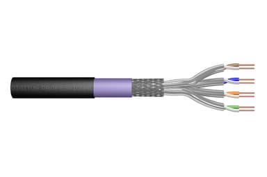 Digitus DK-1741-VH-10-OD nätverkskablar Svart 1000 m Cat7 S/FTP (S-STP) Cat7 1000m Svart