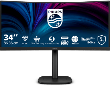 Philips 34B2U3600C Curved 34" 3440 × 1440, 3440 x 1440pixels VA 21:9 120Hz