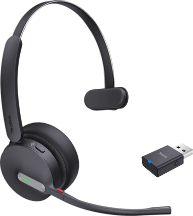 Yealink WH64 Hybrid Mono USB-A UC Musta