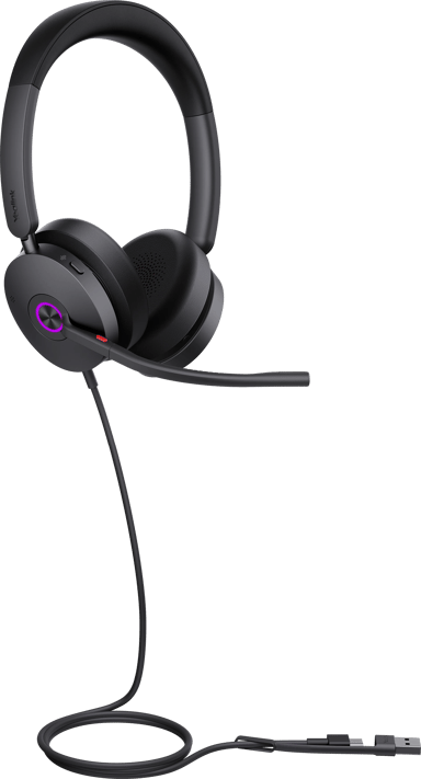 Yealink UH48 Stereo USB-A, USB-C UC Svart