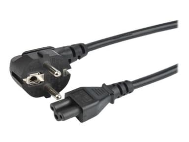 Prokord Strømkabel 1.8m. CEE7/7 C5 forbinder Sort