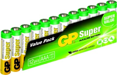 GP Batteri Super Alkaline 12st AAA/LR03 