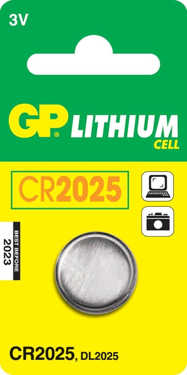 GP Knappcell Lithium CR2025 3V 