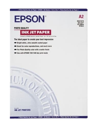 Epson Papper Photo Quality A2 30-Ark 102g 