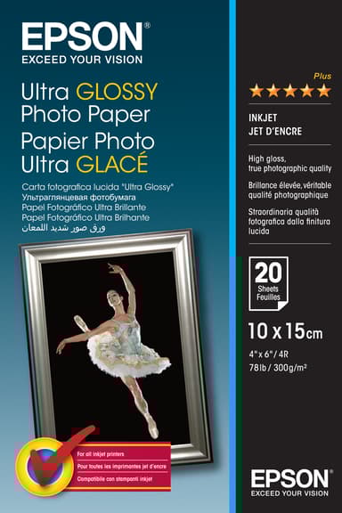 Epson Paperi Photo Ultra Glossy 10X15cm 20 arkkia 300g 