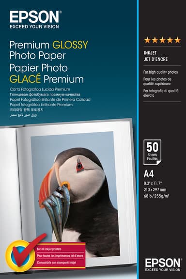 Epson Papier Photo Premium Glossy A4 50-Ark 255g 