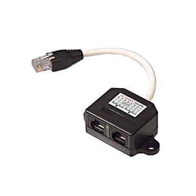 Deltaco UTP Oskärmad Y-Kabel 1xRJ45Ha Till 2xRJ45Ho RJ-45 Svart Vit