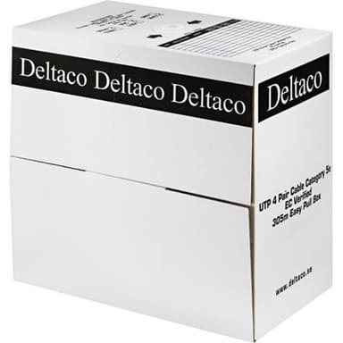 Deltaco Bulkkabel Nej Cat5e 305m Vit