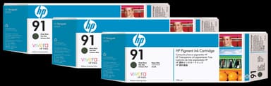 HP Blekk Matt Svart No.91 - Z6100 775ml 3-PACK