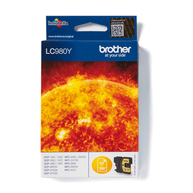 Brother Blekk Gul LC980Y - DCP-145C 
