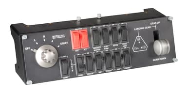 Logitech Pro Flight Switch Panel Röd, Silver, Svart