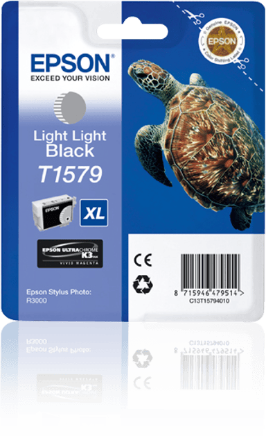 Epson Muste Kevyt Light Musta - STYLUS Kuva R3000 