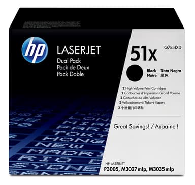 HP Toner Zwart 13K - Q7551XD 2-Pack 