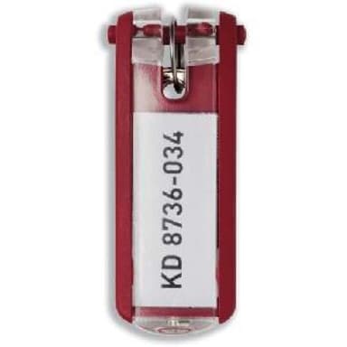 Durable Nyckelbricka Key Clip Röd 6st 