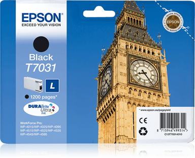 Epson Bläck Svart T7031 L - WP4000/4500 