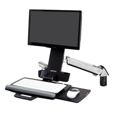 Ergotron StyleView Sit-Stand Combo Arm Aluminium/Svart 