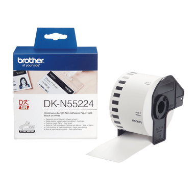 Brother Etiketter 54mm x 30.5m Svart/Vit 