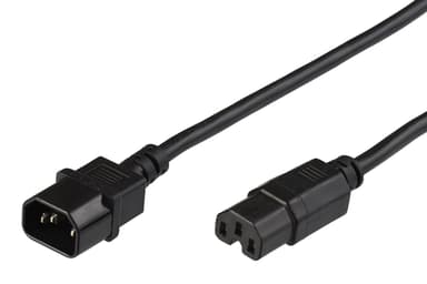 Microconnect Strømkabel 1.5m C14 C15 Svart